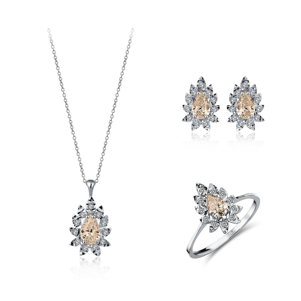Ensemble en or hybride Drop Diamond