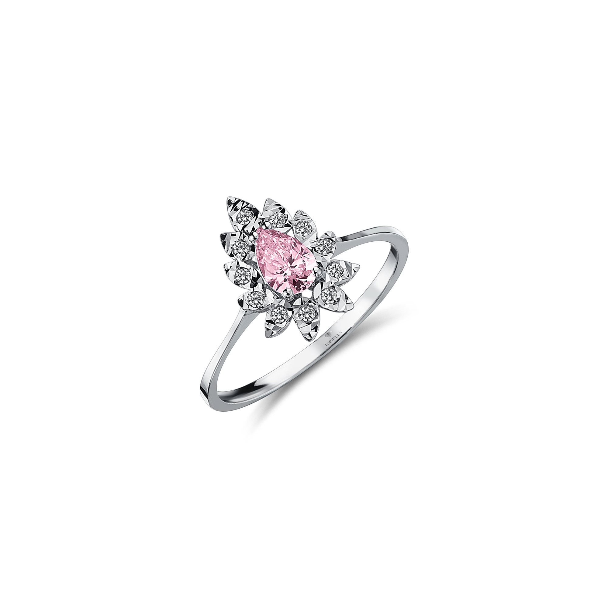 Anello dorato ibrido da 0 50 carati Tophills