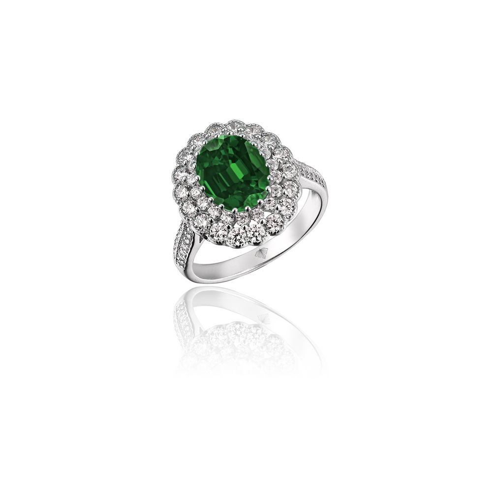 3 CARAT Oval Diamond Hybrid Gold Ring