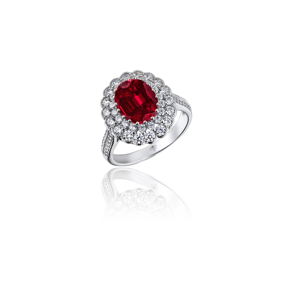 3 CARAT Oval Diamond Hybrid Gold Ring