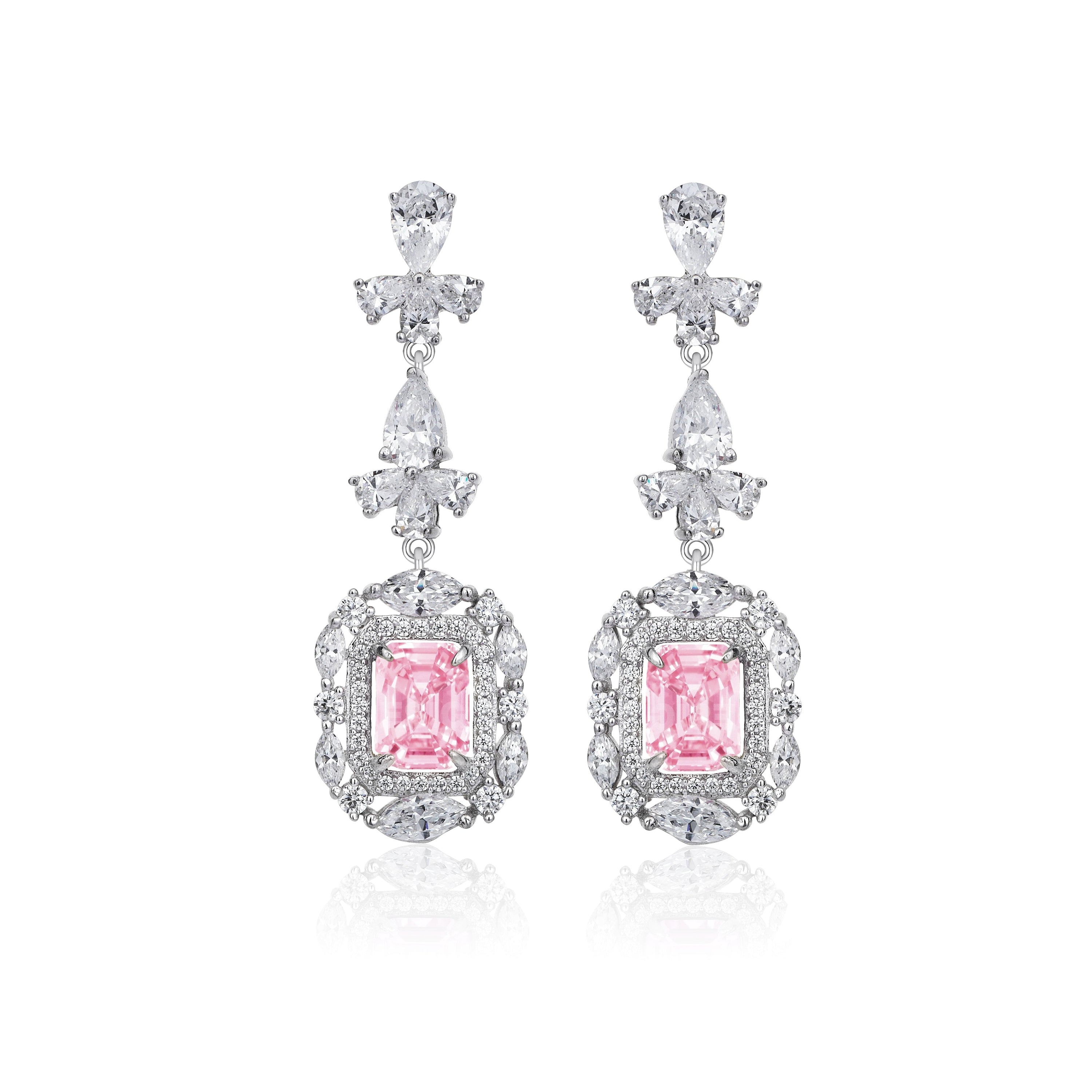 10 Karat Safir & Pırlanta Hibrit Altın Küpe Tophills 