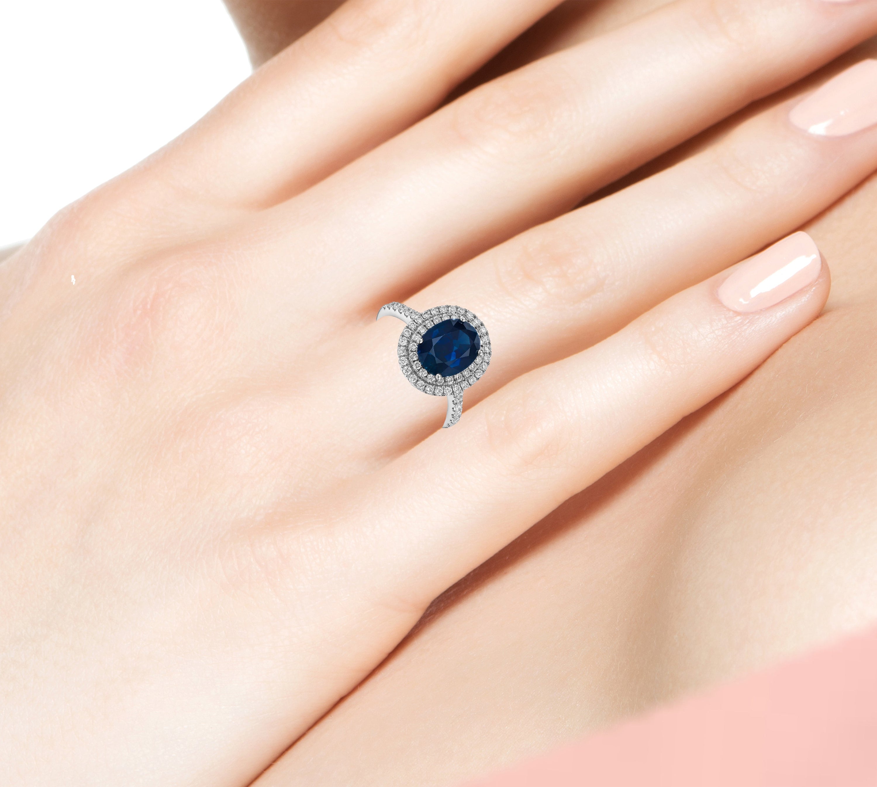 3 Karat Safir Pırlanta Yüzük Tophills 