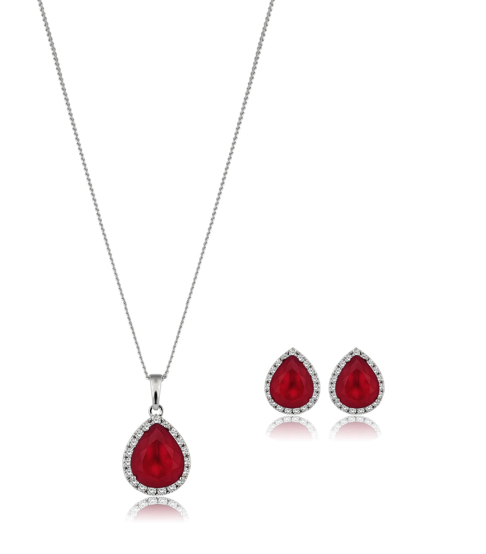 7 Karat Pırlanta Hibrit Altın Yakut Set Tophills 