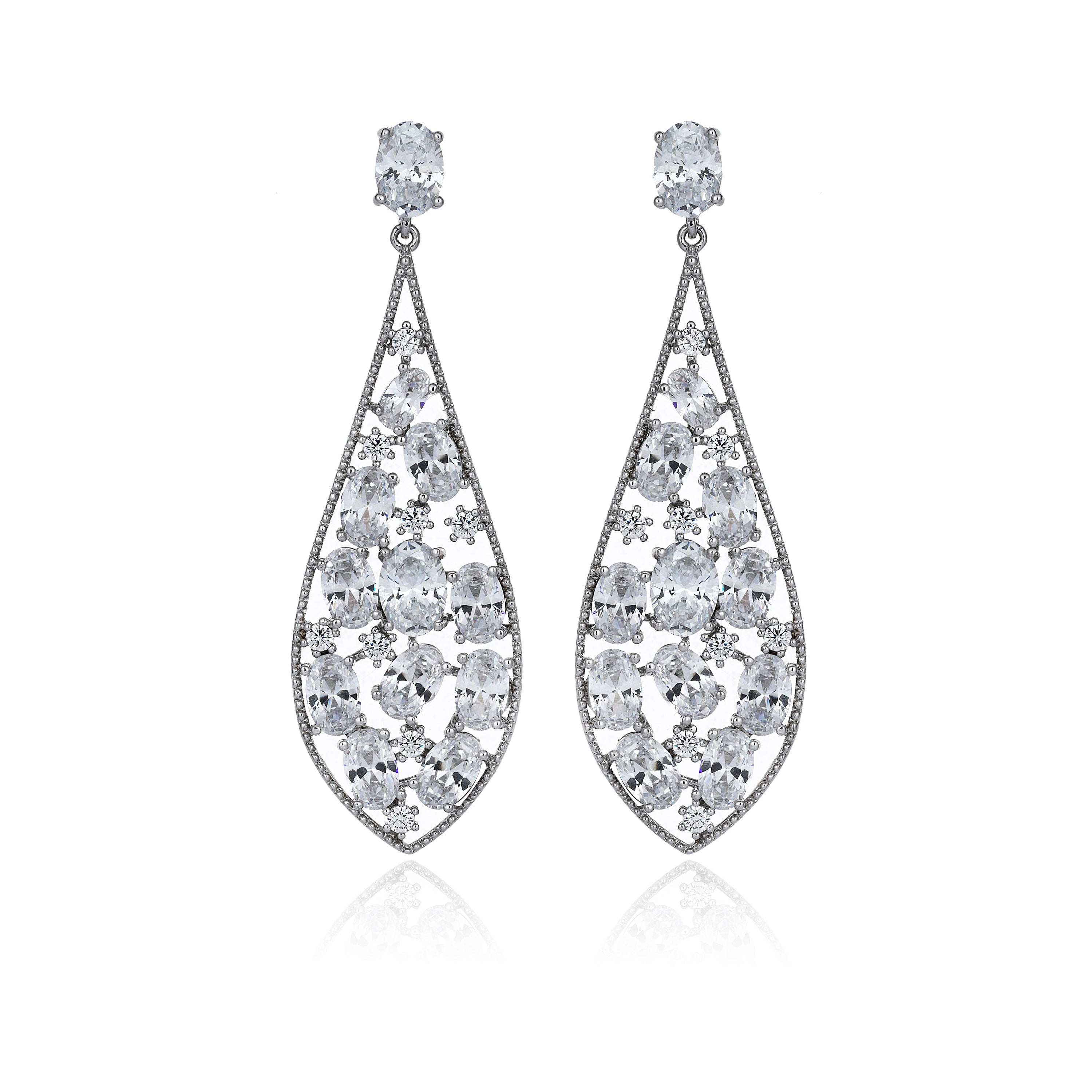 8 Karat Pırlanta Hibrit Altın Küpe Tophills 