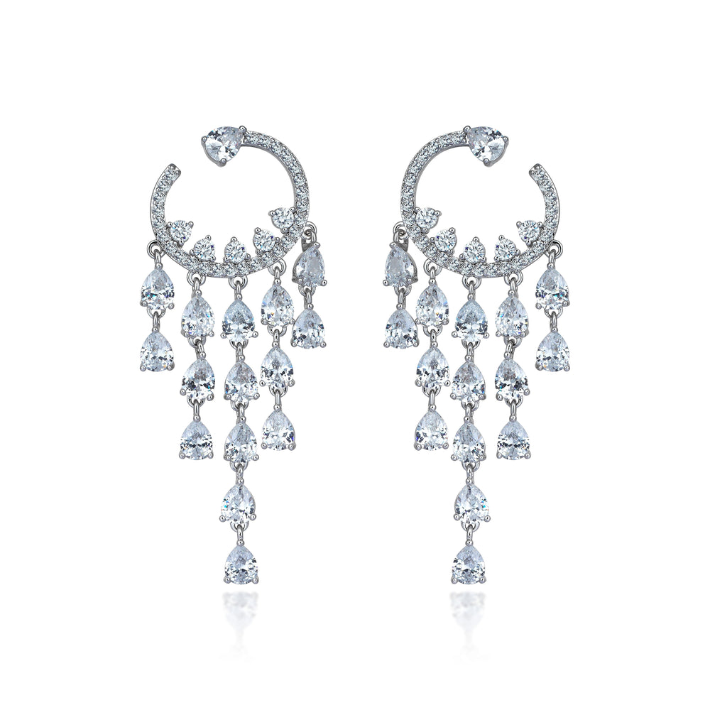 8 Karat Pırlanta Hibrit Altın Küpe Tophills 