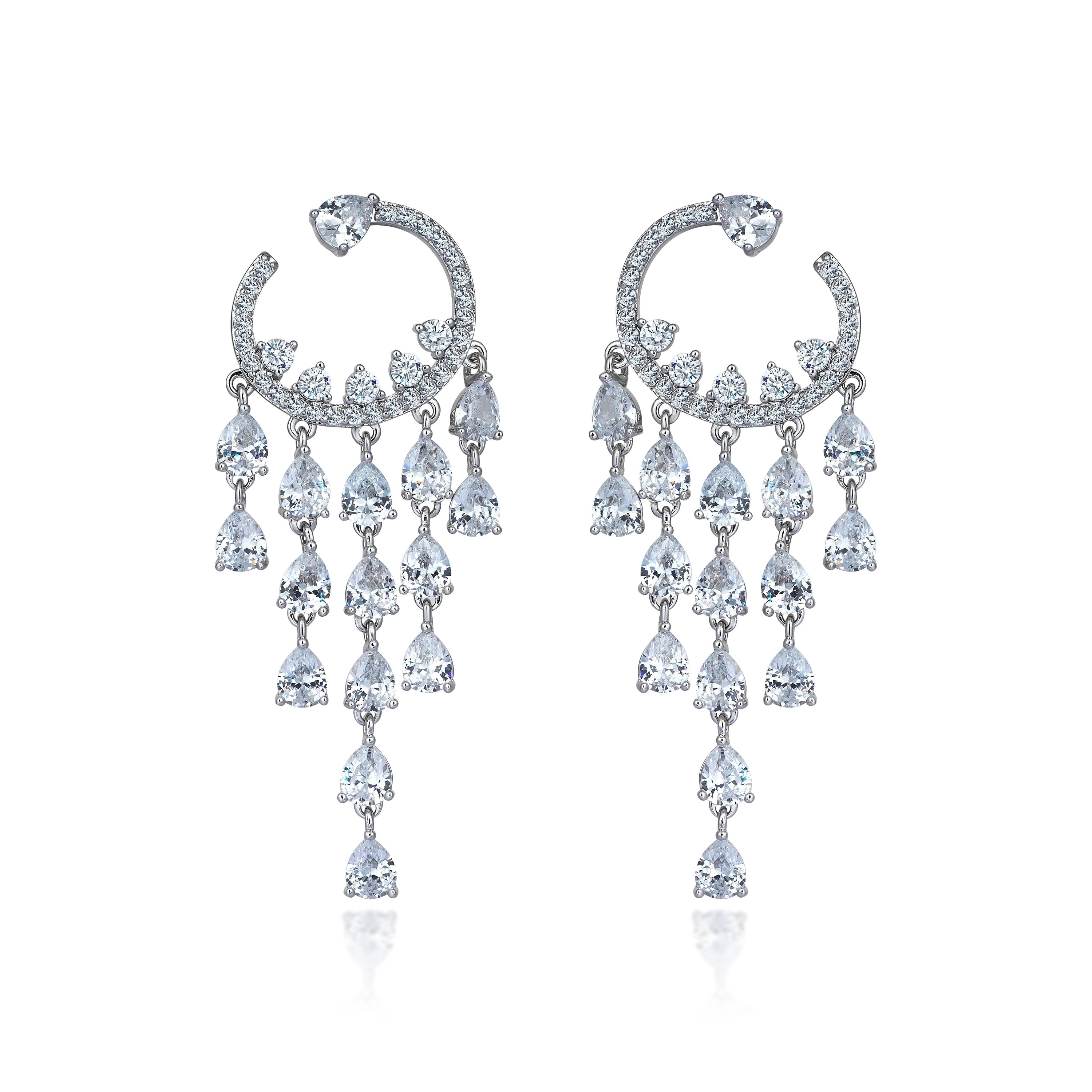 8 Karat Pırlanta Hibrit Altın Küpe Tophills 