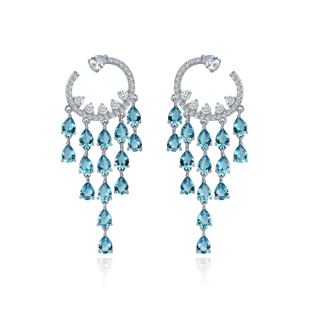8 Karat Pırlanta Hibrit Altın Küpe Tophills 