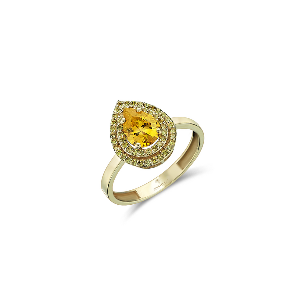 Anello d'oro ibrido da 1,5 carati diamanti