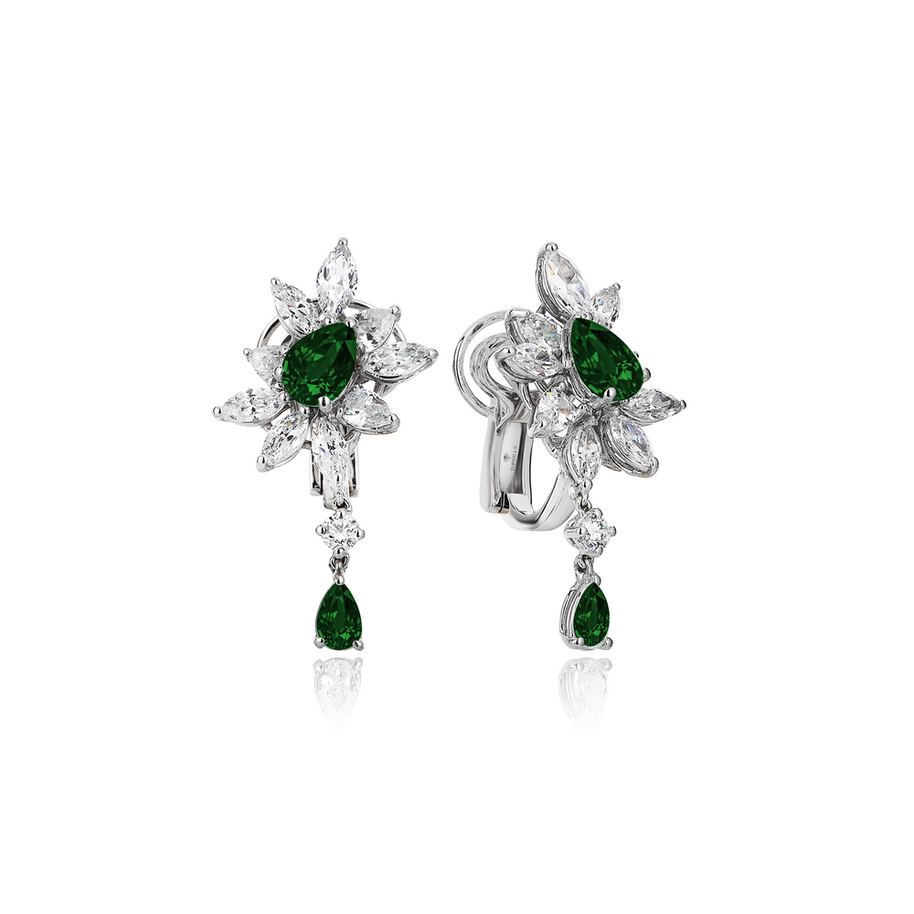 Boucles d'oreilles en or hybride de diamant 5 karat