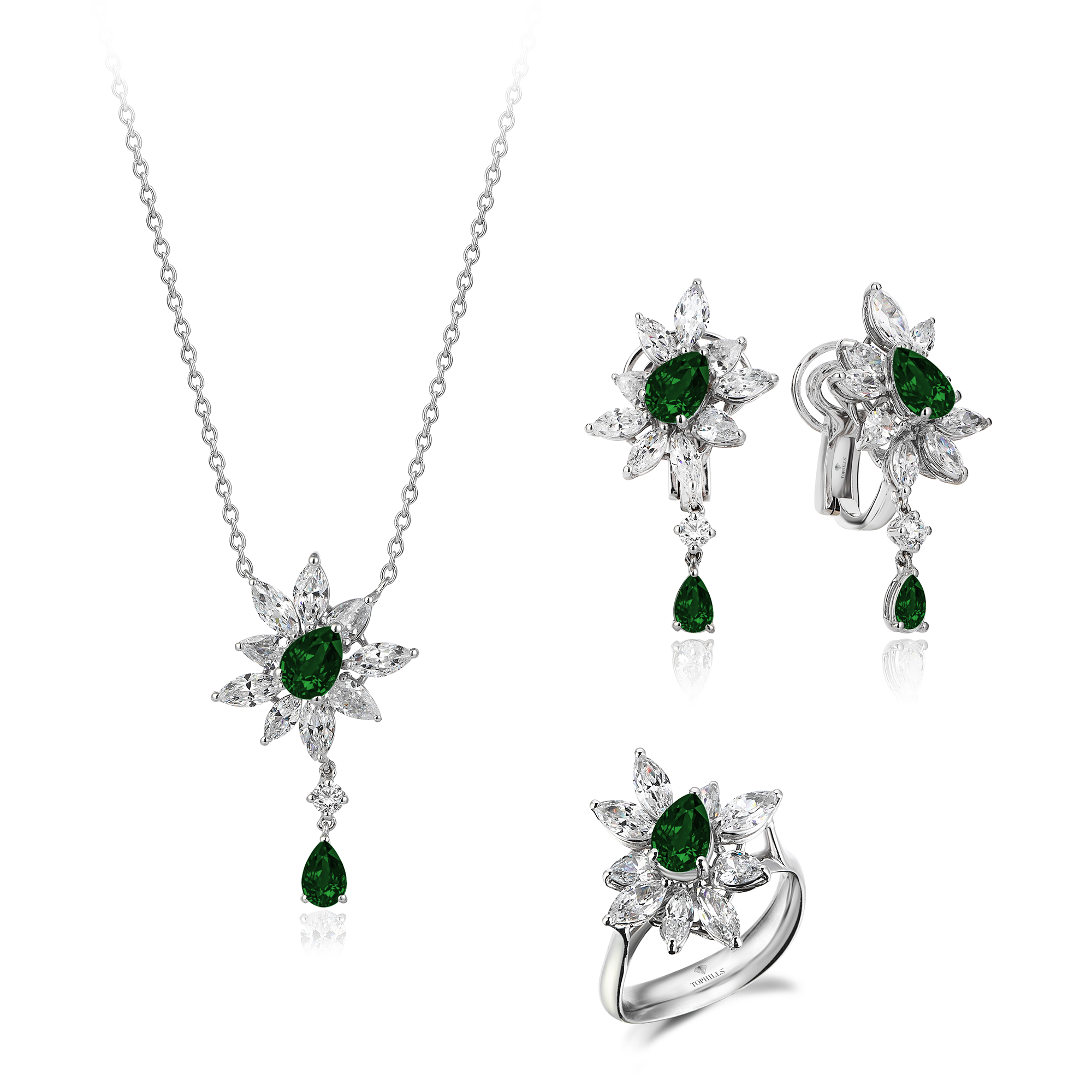 Lotus Romance 11 Karat Pırlanta Hibrit Altın Set