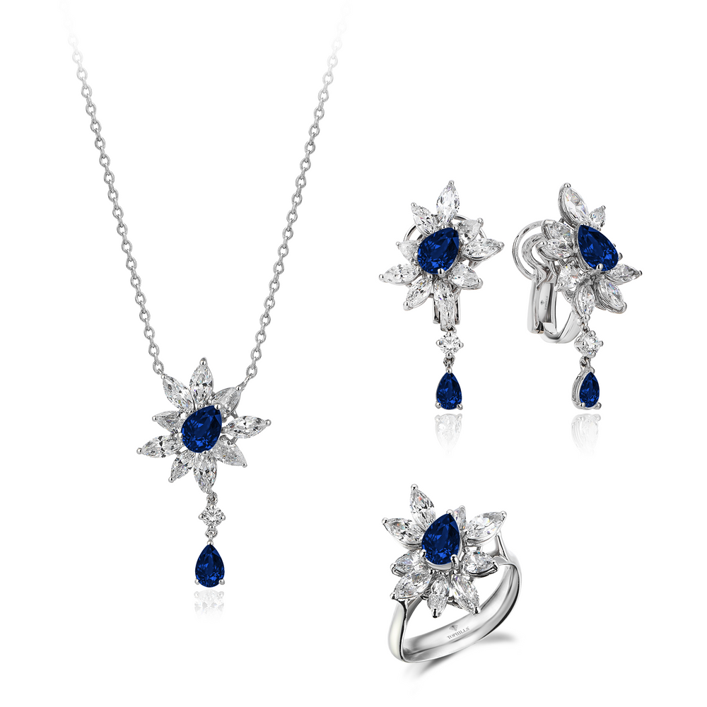 Ensemble d'or hybride de diamant 11 karat