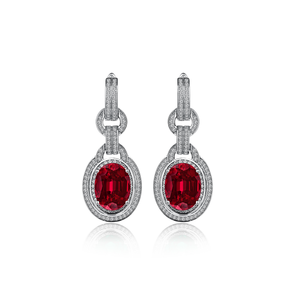 Boucles d'oreilles en or hybride de diamant 10 karat
