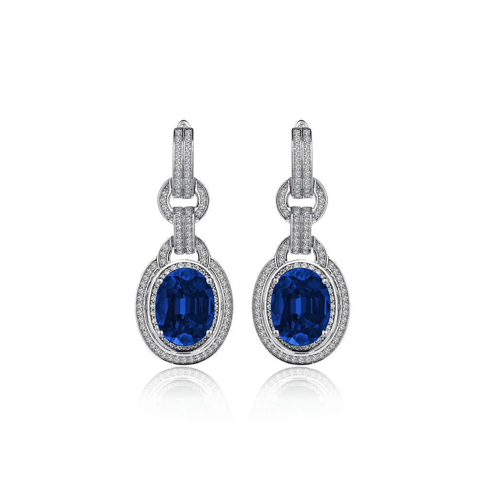 Boucles d'oreilles en or hybride de diamant 10 karat