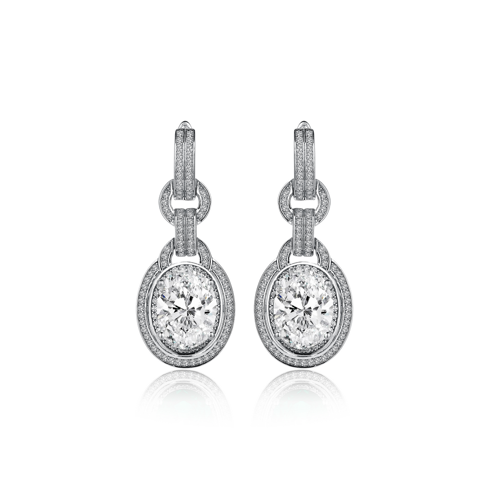 Boucles d'oreilles en or hybride de diamant 10 karat