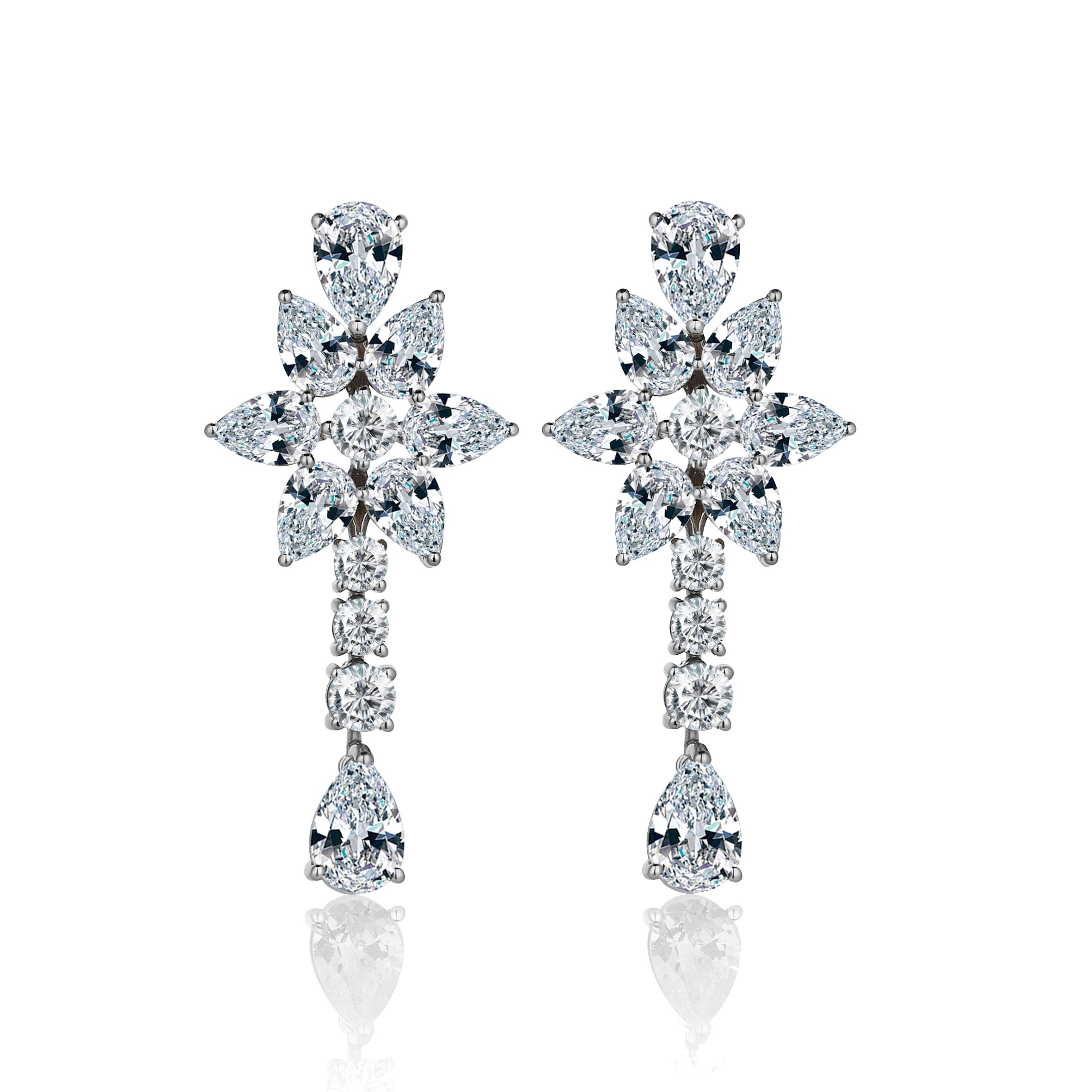 8 Carat Diamond Hybrid Gold Earrings